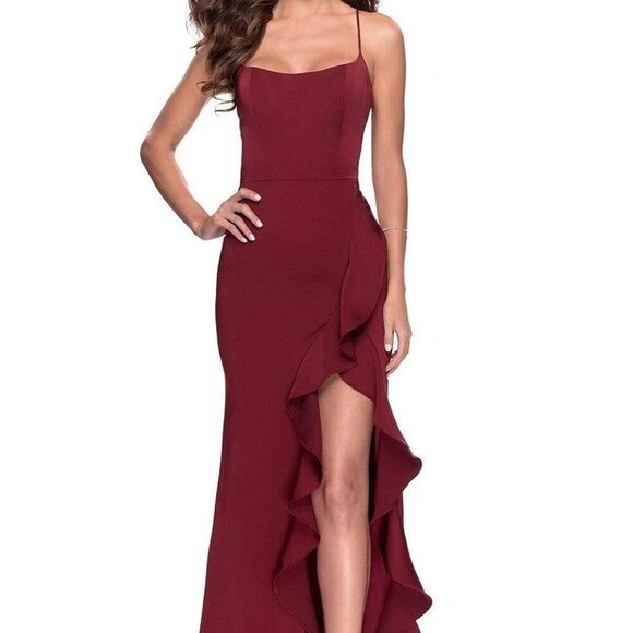 NWT La Femme 28294SC Prom Dress White Size 0 - Picture 1 of 8